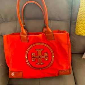 Orange Tory Burch Nylon Tote